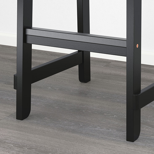 NORRÅKER - bar stool with backrest, black | IKEA Taiwan Online - PE620073_S4