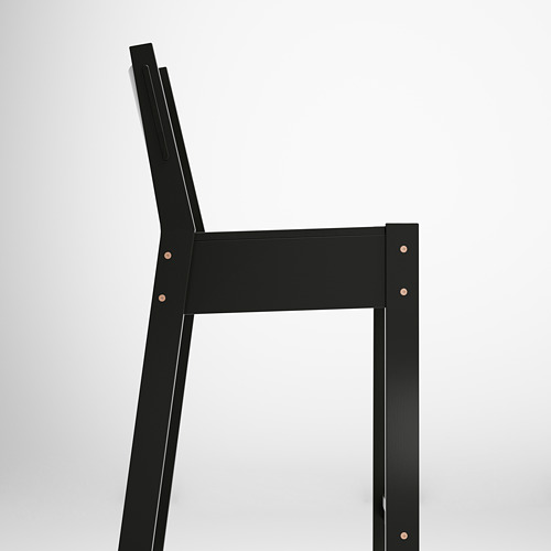 NORRÅKER - bar stool with backrest, black | IKEA Taiwan Online - PE620074_S4