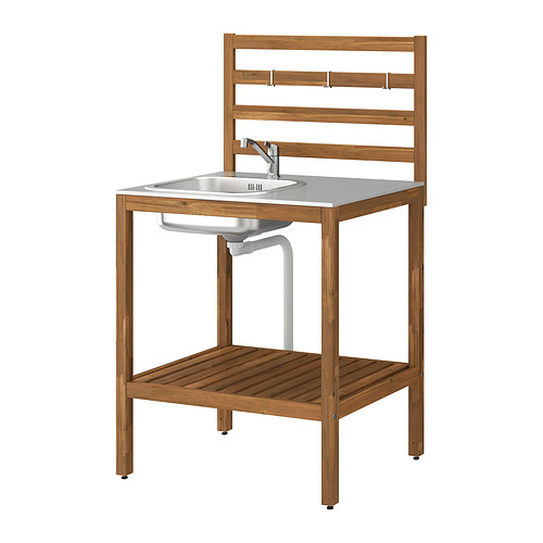 NÄMMARÖ - 戶外廚用水槽, 淺棕色/不鏽鋼, 80x62 公分 | IKEA 線上購物 - PE997972_S4