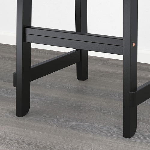 NORRÅKER - bar stool with backrest, black | IKEA Taiwan Online - PE641232_S4