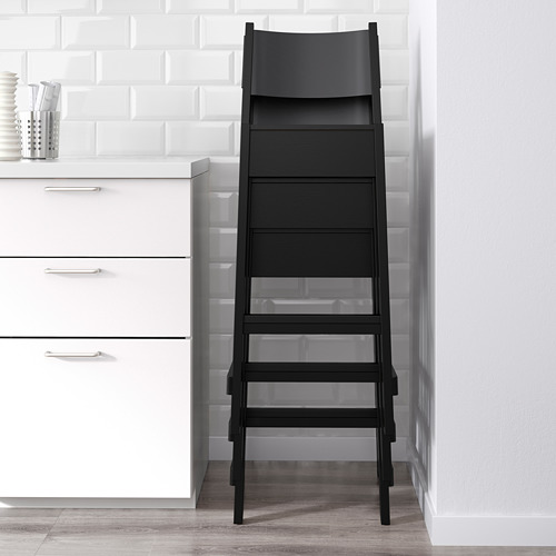 NORRÅKER - bar stool with backrest, black | IKEA Taiwan Online - PE641233_S4