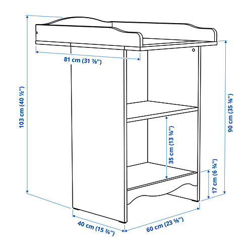 SMÅGÖRA changing table/bookshelf