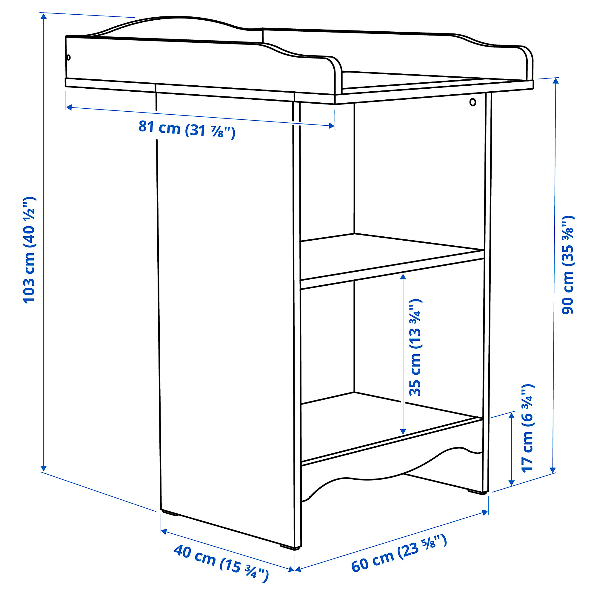 SMÅGÖRA 2-piece baby furniture set