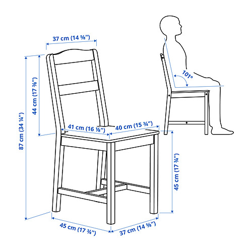 HAUGA/HAUGA table and 2 chairs