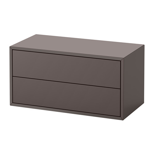 EKET - cabinet with 2 drawers, dark grey | IKEA Taiwan Online - PE615056_S4