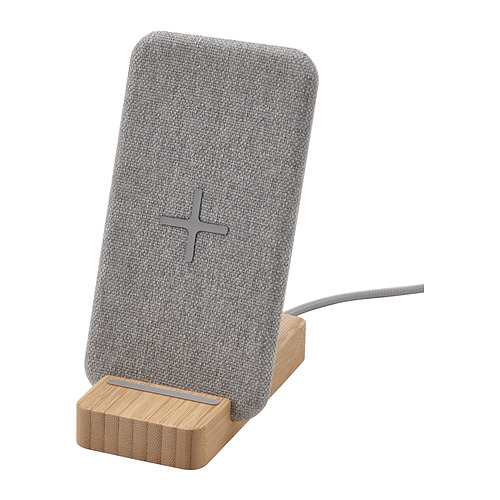 NORDMÄRKE - wireless charging stand, bamboo | IKEA Taiwan Online - PE817659_S4
