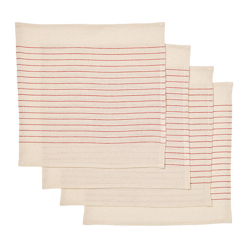 VIPPSTARR - napkin, stripe pattern red/natural, 30x30 cm | IKEA Taiwan Online - PE894505_S4