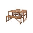 NÄMMARÖ table+2 chairs+ bench, outdoor
