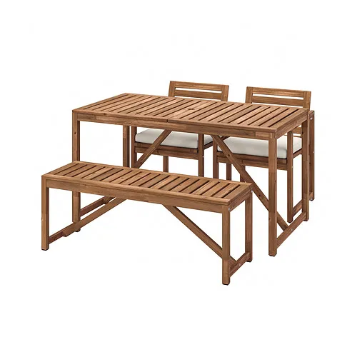 NÄMMARÖ - 戶外餐桌椅/長凳, 淺棕色/Frösön/Duvholmen 米色 | IKEA 線上購物 - PE894508_S4