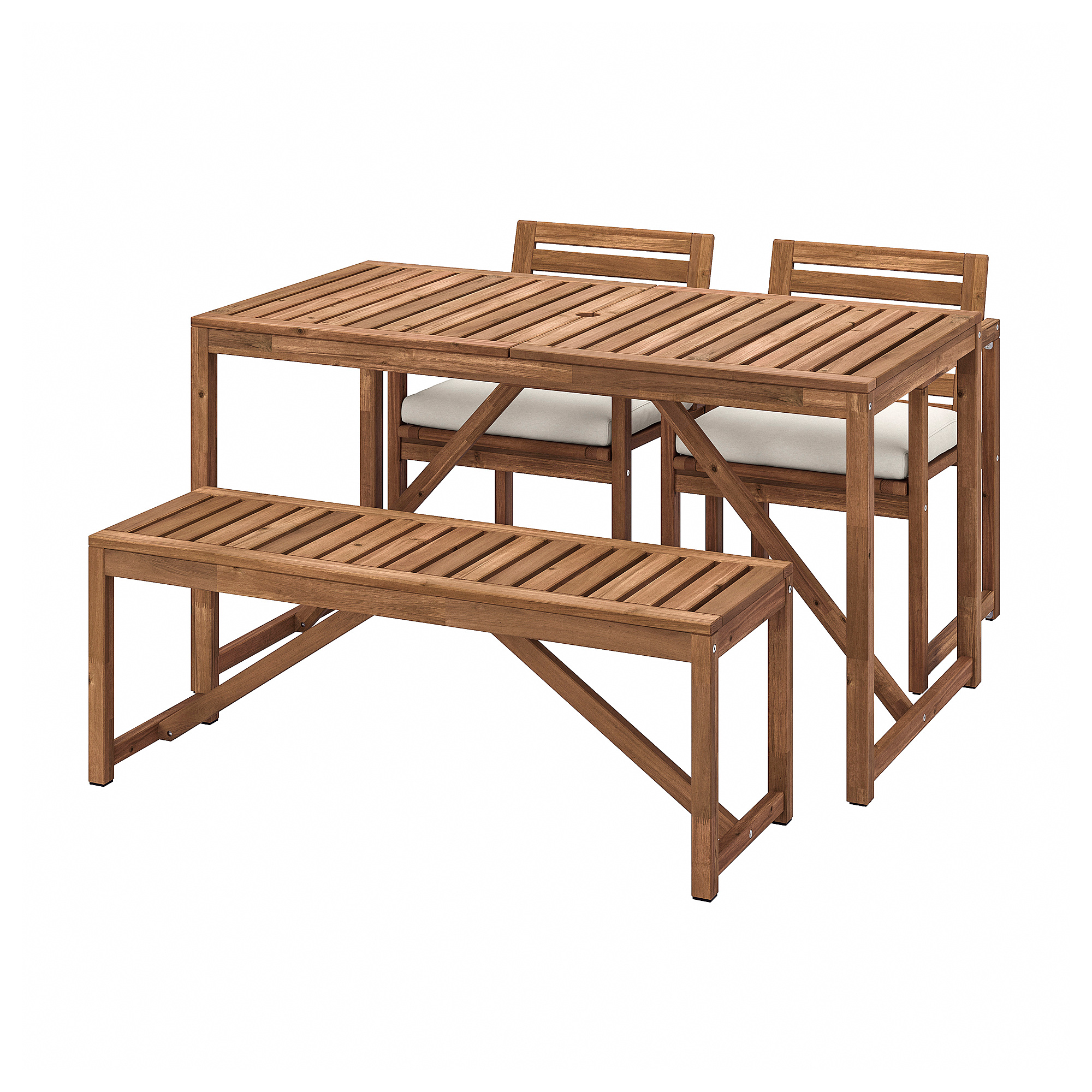 NÄMMARÖ table+2 chairs+ bench, outdoor