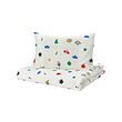 GRÖNFINK duvet cover 1 pillowcase for cot