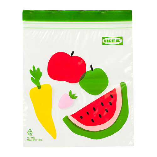 ISTAD - 保鮮袋, 水果/蔬菜 綠色, 1 公升 | IKEA 線上購物 - PE998096_S4
