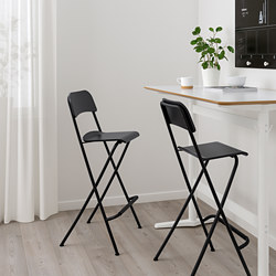 FRANKLIN - bar stool with backrest, foldable, white/white | IKEA Taiwan Online - PE735718_S3
