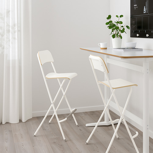 FRANKLIN - 折疊吧台椅, 白色/白色 | IKEA 線上購物 - PE680524_S4