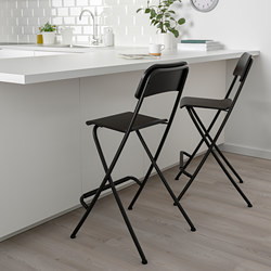 FRANKLIN - bar stool with backrest, foldable, white/white | IKEA Taiwan Online - PE735714_S3