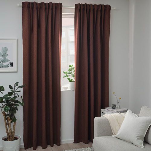 BLÅHUVA - 遮光窗簾 2件裝, 棕紅色 | IKEA 線上購物 - PE756682_S4