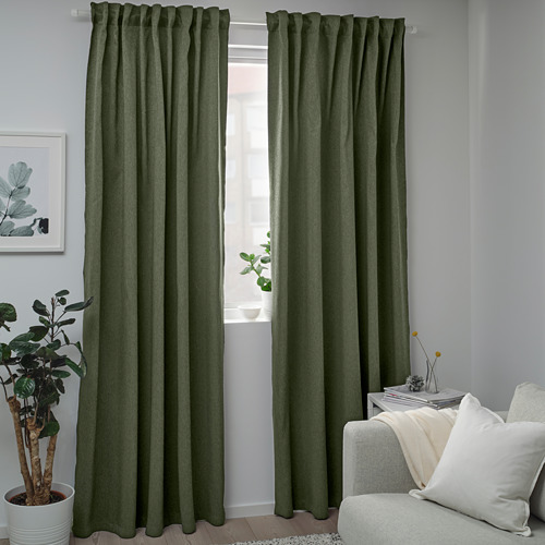 BLÅHUVA - 遮光窗簾 2件裝, 綠色 | IKEA 線上購物 - PE756687_S4