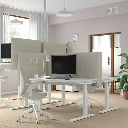 MITTZON - 升降式工作桌，電動白色，140x80 公分| IKEA 線上購物