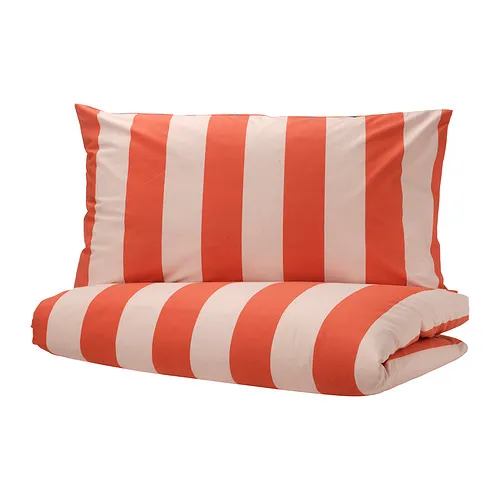 BARNDRÖM - duvet cover and pillowcase, pink red/stripe pattern, 150x200/50x80 cm | IKEA Taiwan Online - PE998202_S4