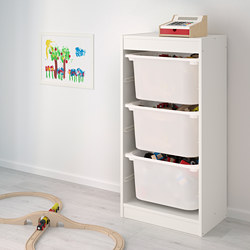 TROFAST - 收納組合附收納盒, 白色/白色 黑色 | IKEA 線上購物 - PE649694_S3