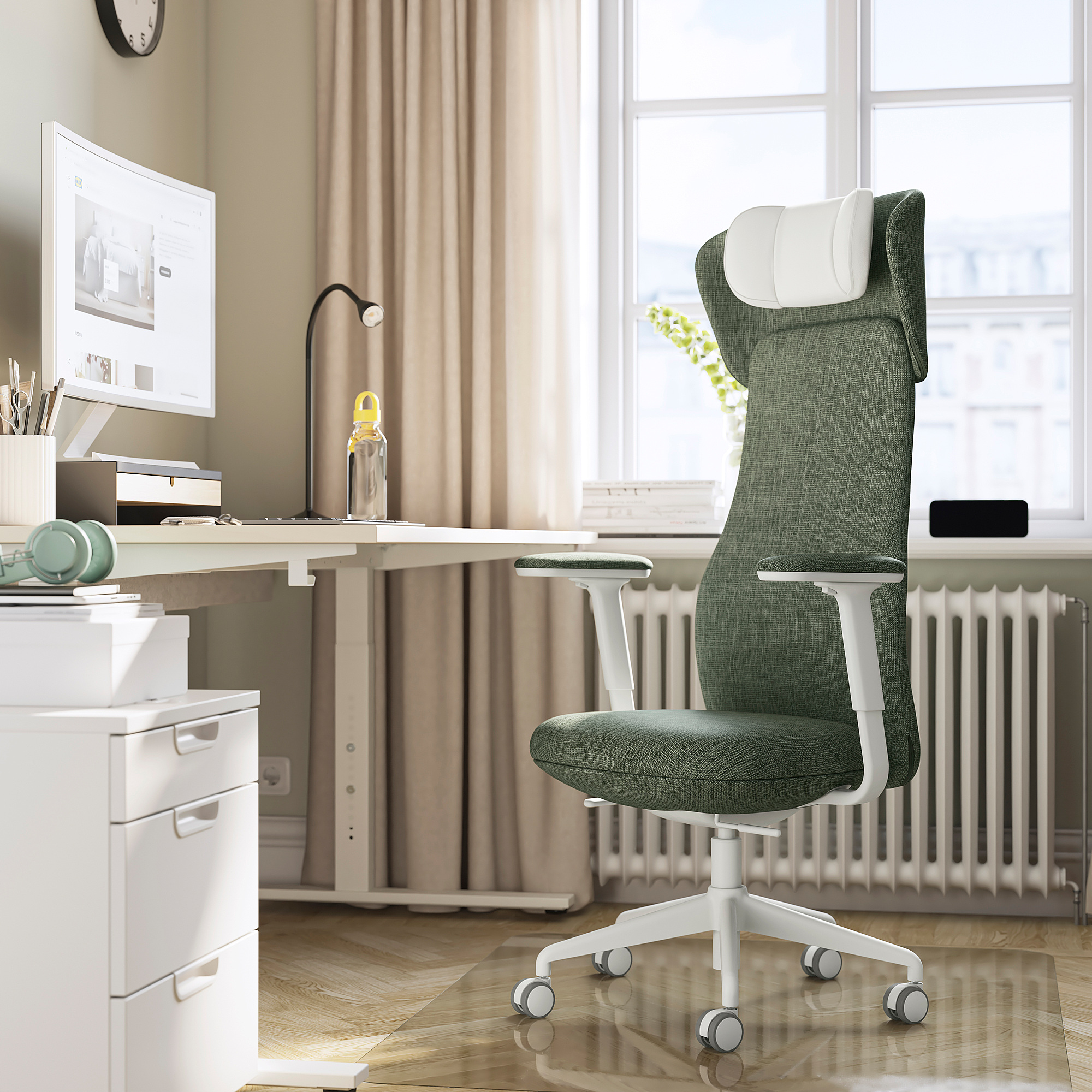 GRÖNFJÄLL office chair with arm/headrest