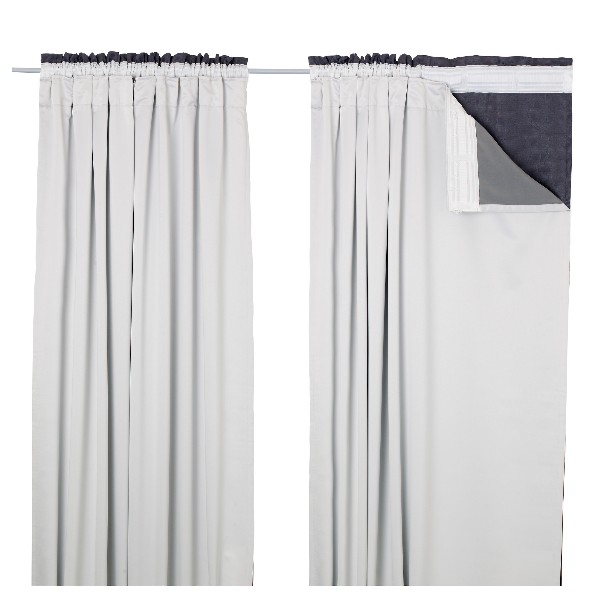 GLANSNÄVA curtain liners, 1 pair