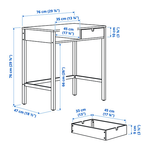 NORDKISA - dressing table, bamboo, 76x47 cm | IKEA Taiwan Online NORDKISA - dressing table, bamboo, 76x47 cm | IKEA Taiwan Online