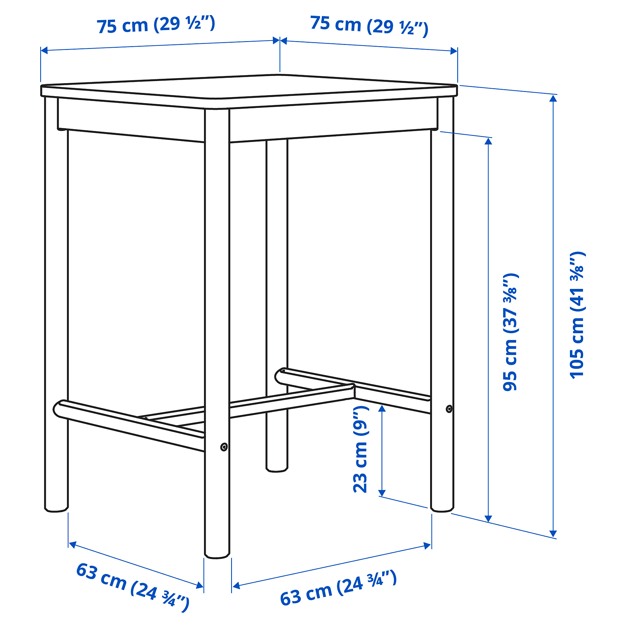 RÖNNINGE bar table