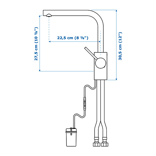 TÄMNAREN kitchen mixer tap w sensor