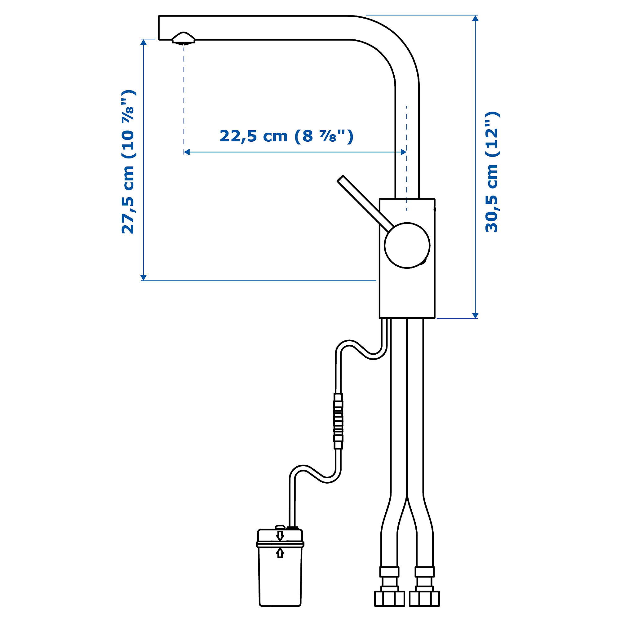 TÄMNAREN kitchen mixer tap w sensor