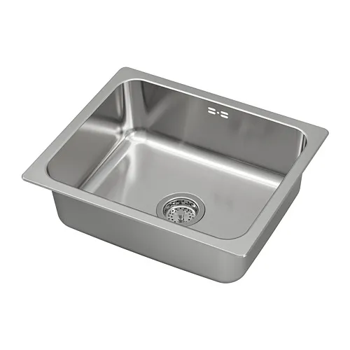 HILLESJÖN - 嵌入式單槽水槽, 不鏽鋼, 56x46 公分 | IKEA 線上購物 - PE812658_S4