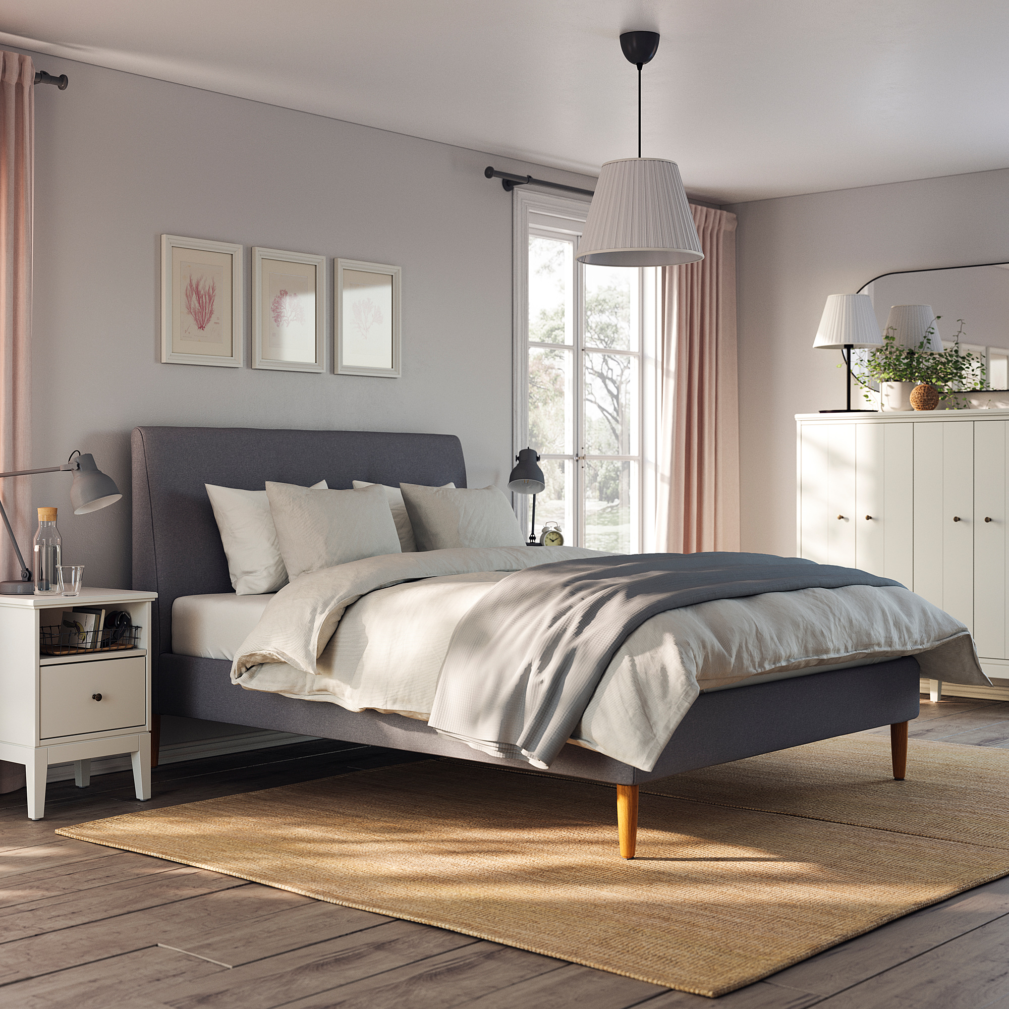 IDANÄS upholstered bed frame