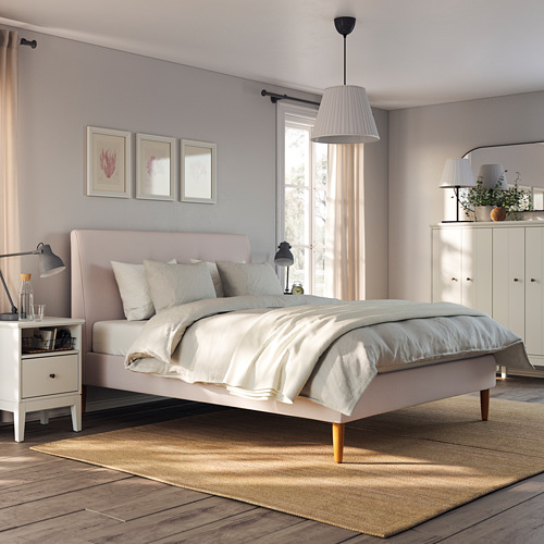 IDANÄS - 雙人軟墊式床框, 淺粉紅色 | IKEA 線上購物 - PE812716_S4