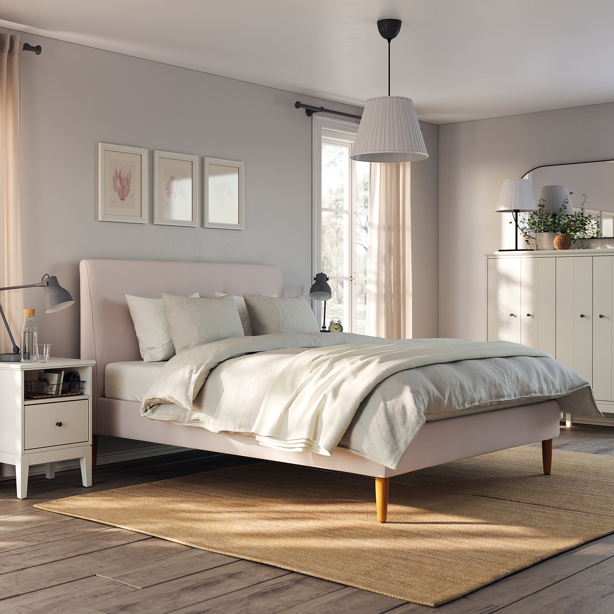 IDANÄS upholstered bed frame