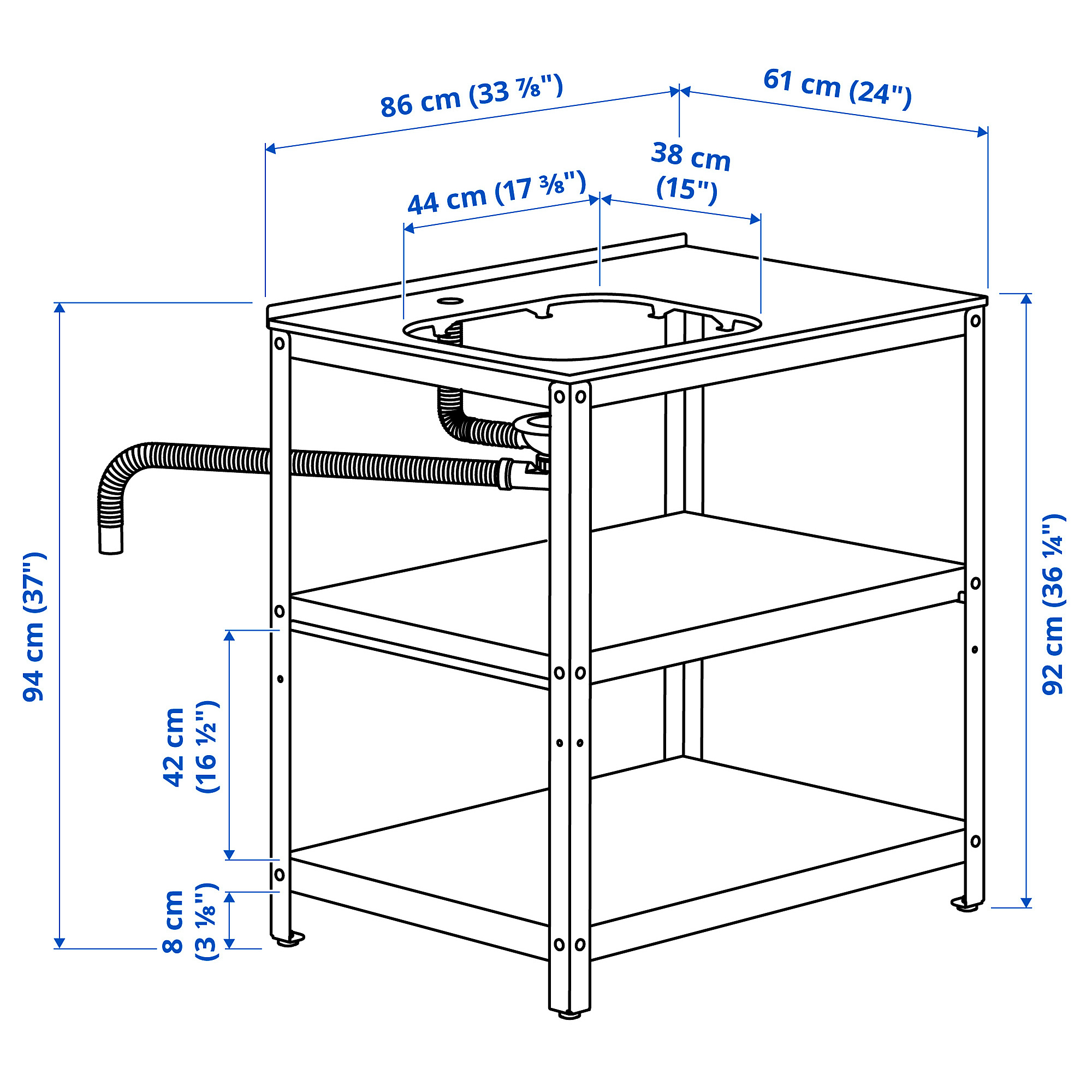 GRILLSKÄR unit for sink