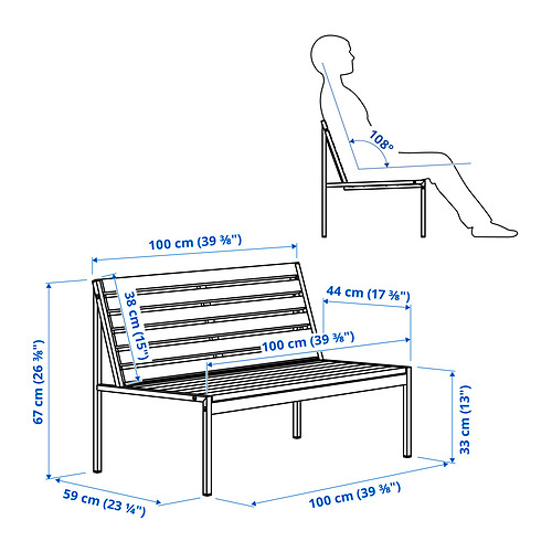 JOLPEN 戶外雙人座沙發