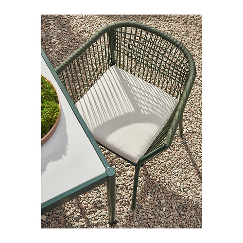 SEGERÖN table+6 chairs w armrests, outdoor