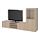 BESTÅ - TV storage combination/glass doors, white stained oak effect/Lappviken white stained oak eff clear glass | IKEA Taiwan Online - PE553095_S1