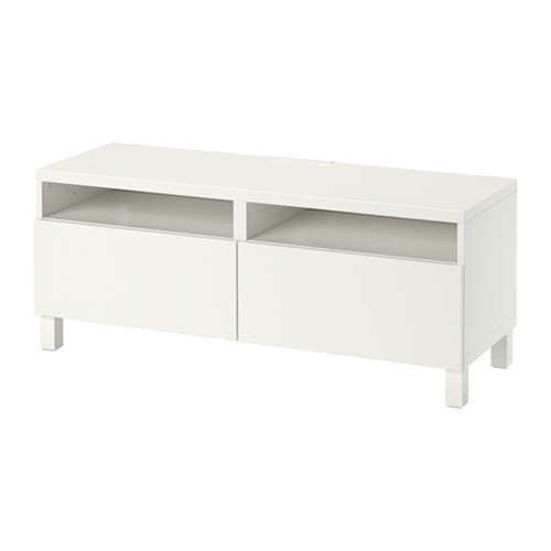 BESTÅ - TV bench with drawers, white/Lappviken/Stubbarp white, 120x42x48 cm | IKEA Taiwan Online - PE553091_S4