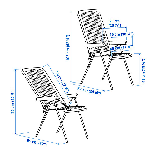 TORPARÖ reclining chair, outdoor