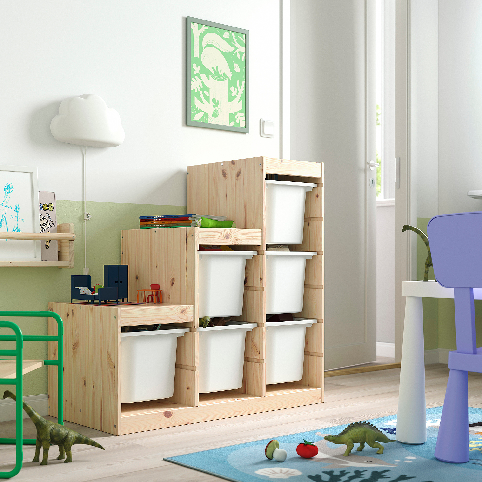 TROFAST storage combination with boxes