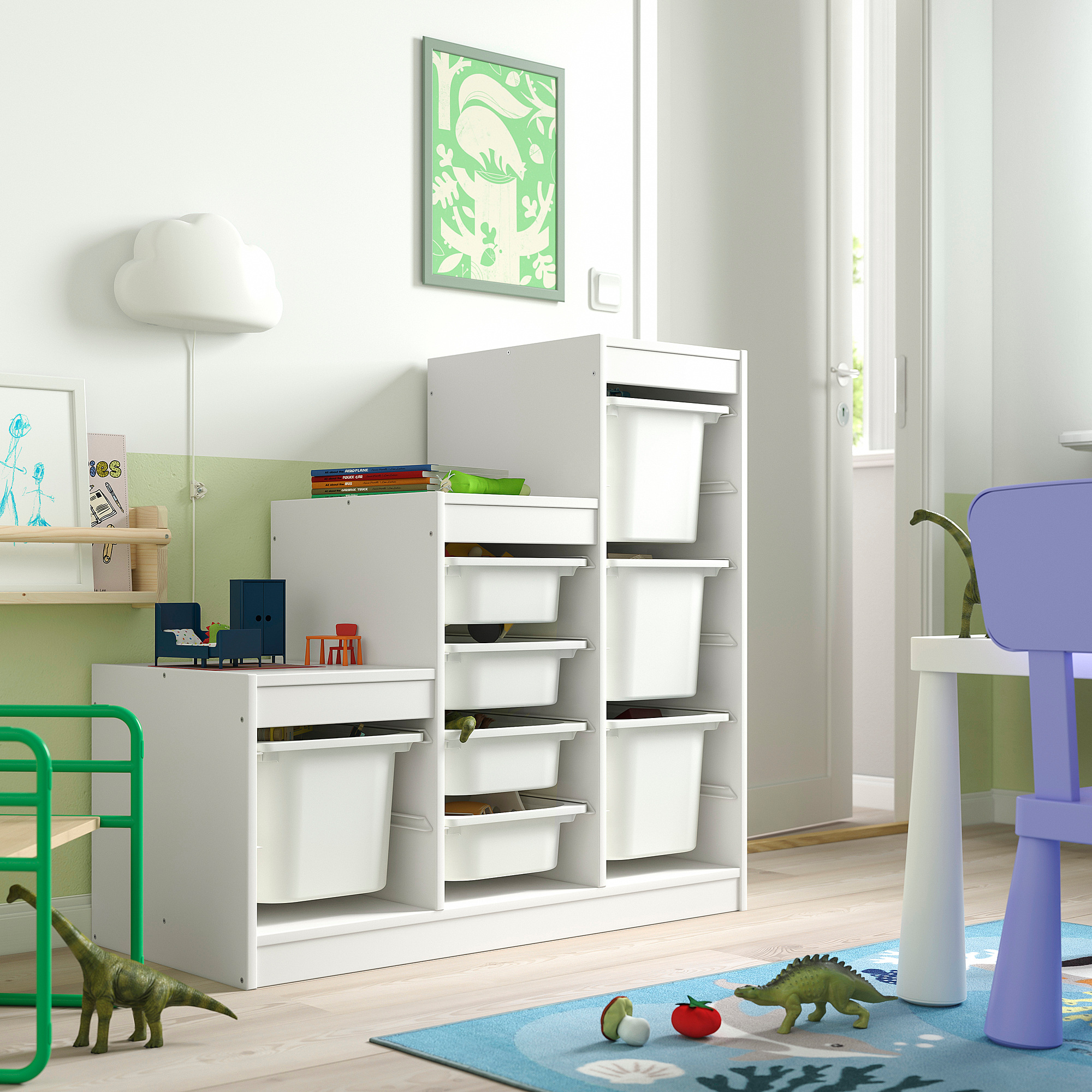 TROFAST storage combination with boxes