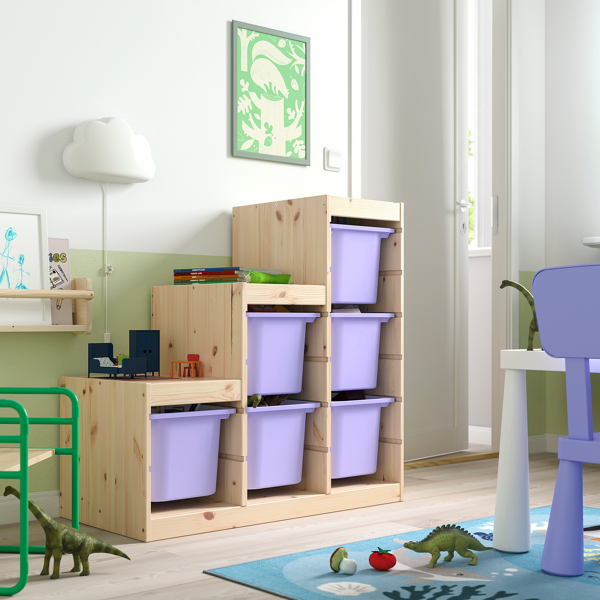 TROFAST storage combination with boxes