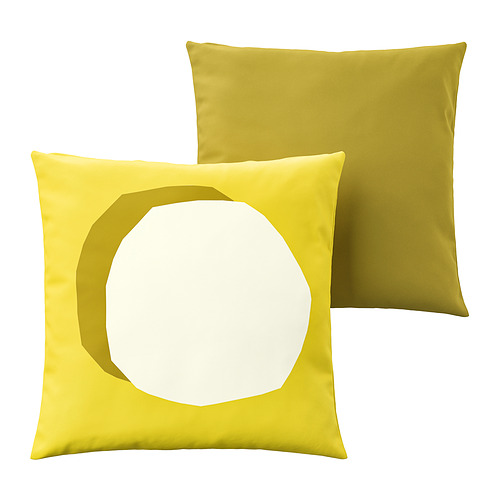 GULLBERGSÖ/HJÄRTERÖ - 靠枕 2件組, 明亮的黃白色 明亮粉紅/明亮橙色/戶外/室內, 50x50 公分 | IKEA 線上購物 - PE998647_S4