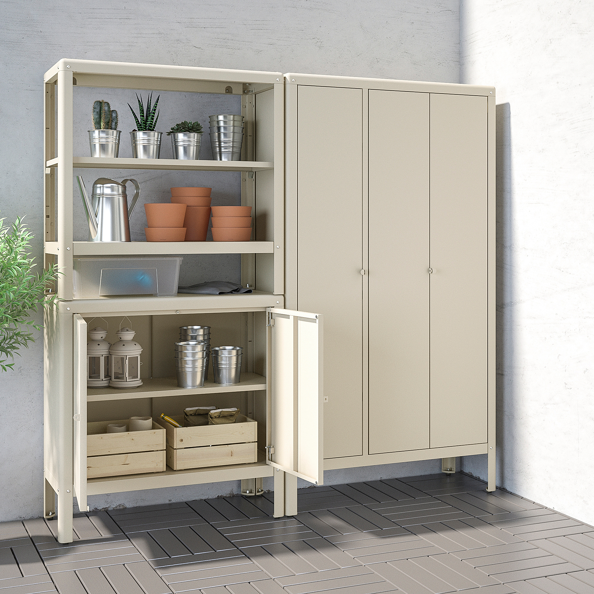 KOLBJÖRN shelving unit with 2 cabinets