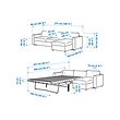 VIMLE 3-seat sofa-bed with chaise longue