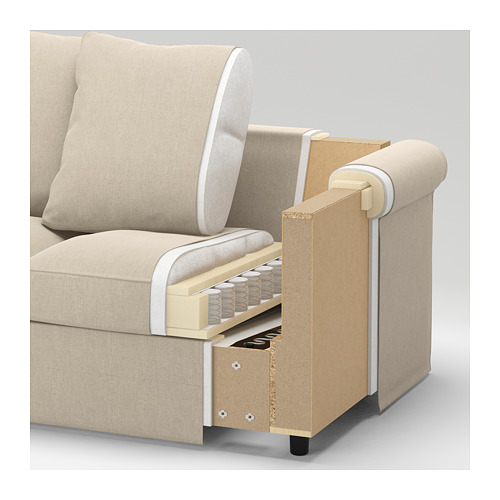 GRÖNLID - 4-seat sofa with chaise longue, Ljungen medium grey | IKEA Taiwan Online - PH168963_S4