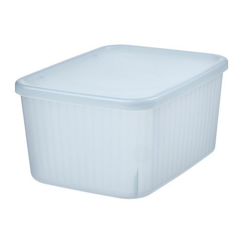 RYKTA storage box with lid