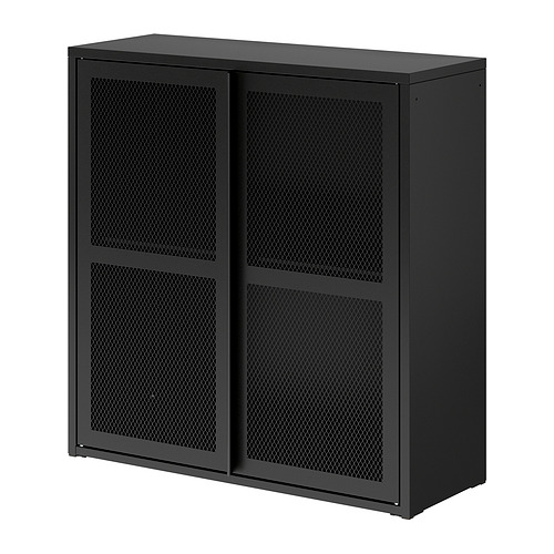 IVAR - 附門收納櫃, 黑色 網狀, 80x83 公分 | IKEA 線上購物 - PE894864_S4