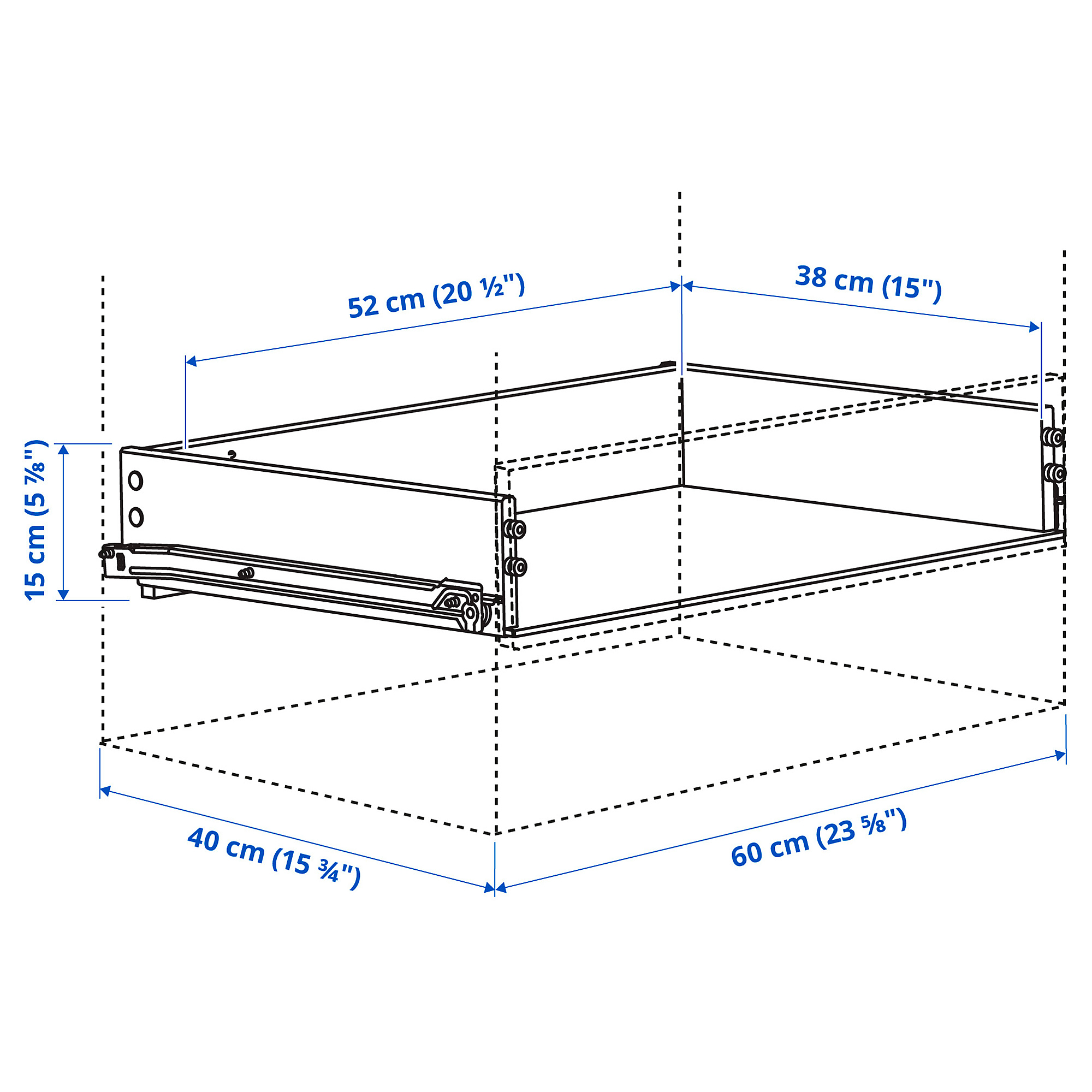 KONSTRUERA drawer without front